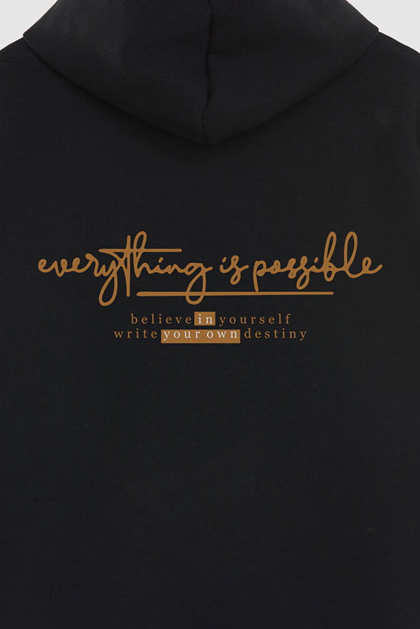 BUZO HOODIE ESTAMPADO EVERYTHING IS POSSIBLE 6