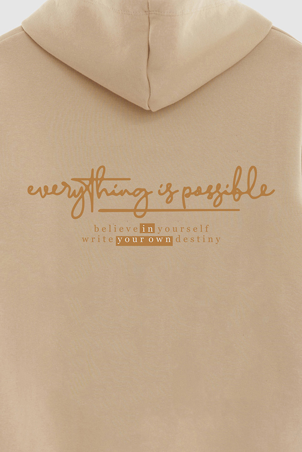 BUZO HOODIE ESTAMPADO EVERYTHING IS POSSIBLE 6