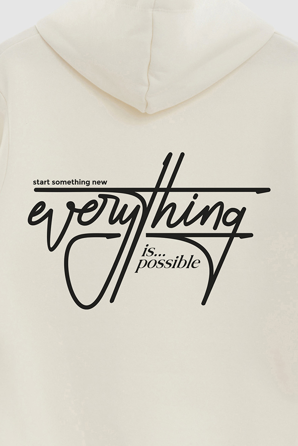 BUZO HOODIE ESTAMPADO EVERYTHING IS POSSIBLE 5
