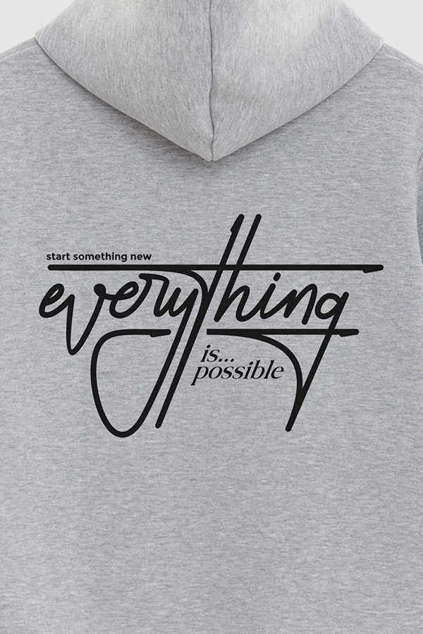 BUZO HOODIE ESTAMPADO EVERYTHING IS POSSIBLE 5
