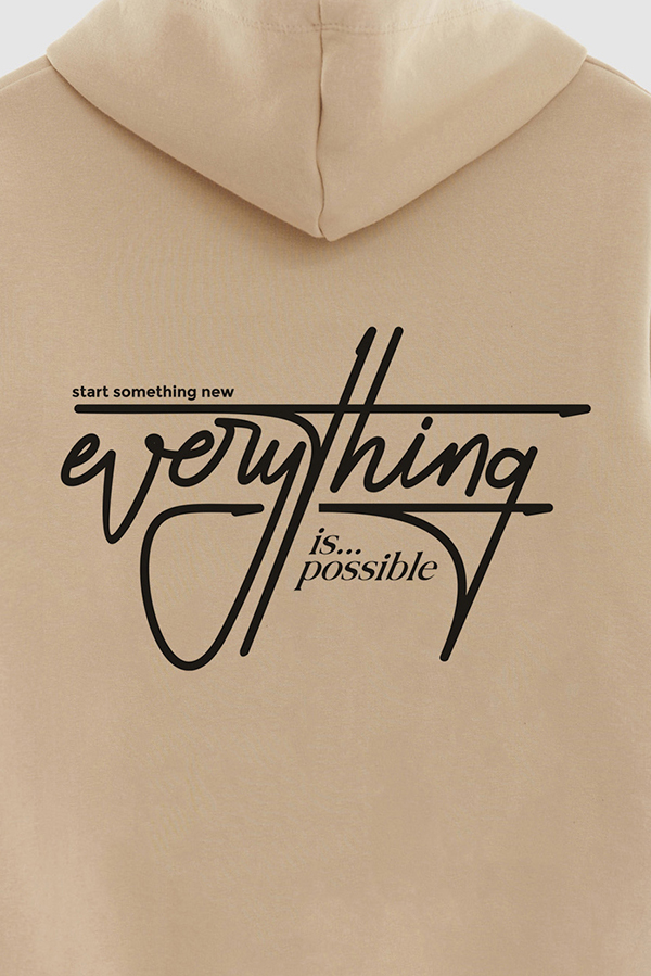 BUZO HOODIE ESTAMPADO EVERYTHING IS POSSIBLE 5