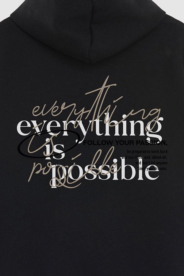 BUZO HOODIE ESTAMPADO EVERYTHING IS POSSIBLE 4