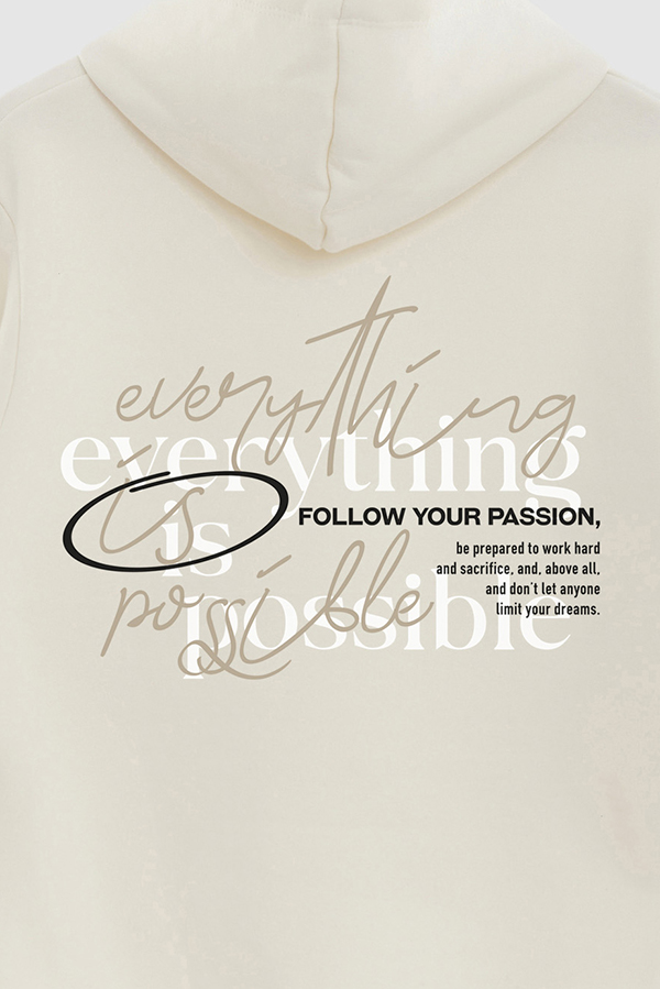 BUZO HOODIE ESTAMPADO EVERYTHING IS POSSIBLE 4