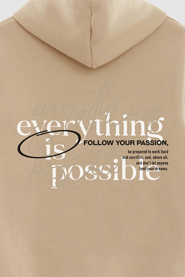 BUZO HOODIE ESTAMPADO EVERYTHING IS POSSIBLE 4
