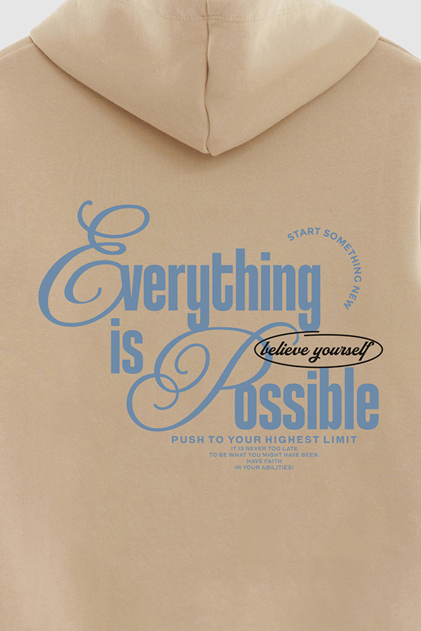 BUZO HOODIE ESTAMPADO EVERYTHING IS POSSIBLE 3