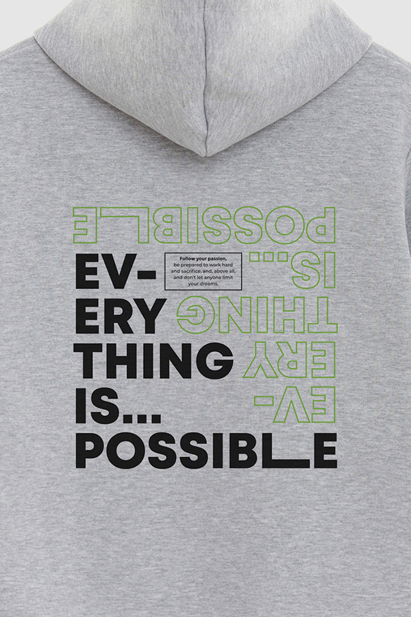 BUZO HOODIE ESTAMPADO EVERYTHING IS POSSIBLE 2
