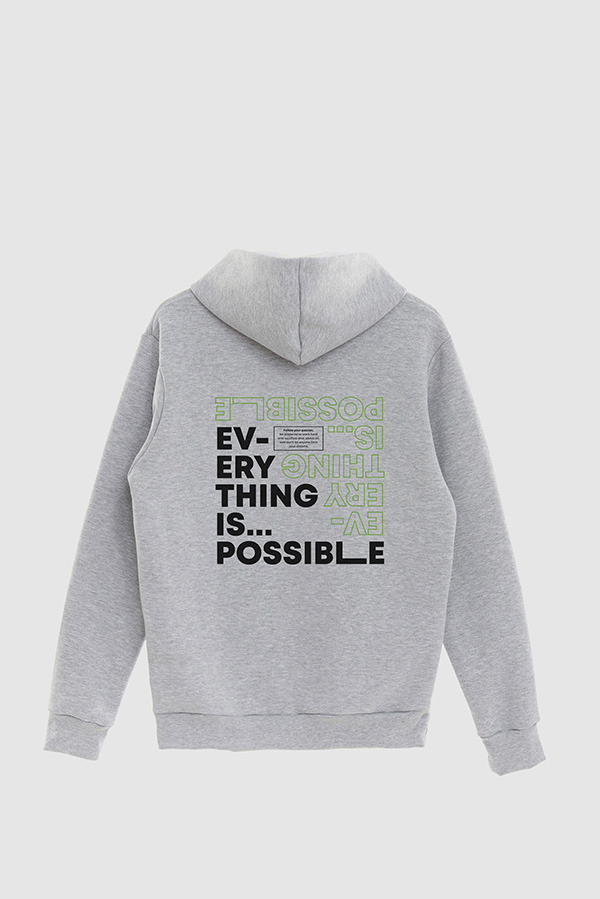 BUZO HOODIE ESTAMPADO EVERYTHING IS POSSIBLE 2