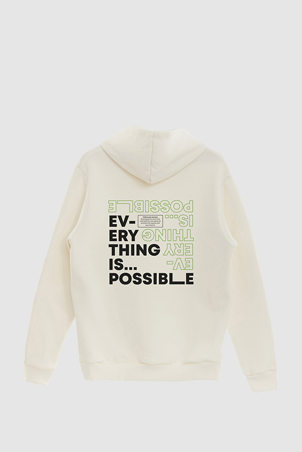 BUZO HOODIE ESTAMPADO EVERYTHING IS POSSIBLE 2