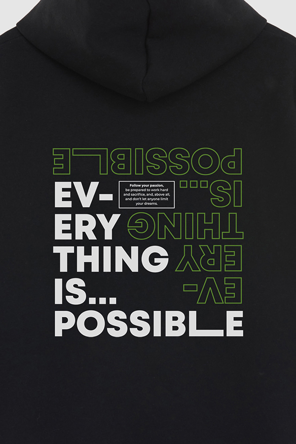 BUZO HOODIE ESTAMPADO EVERYTHING IS POSSIBLE 2