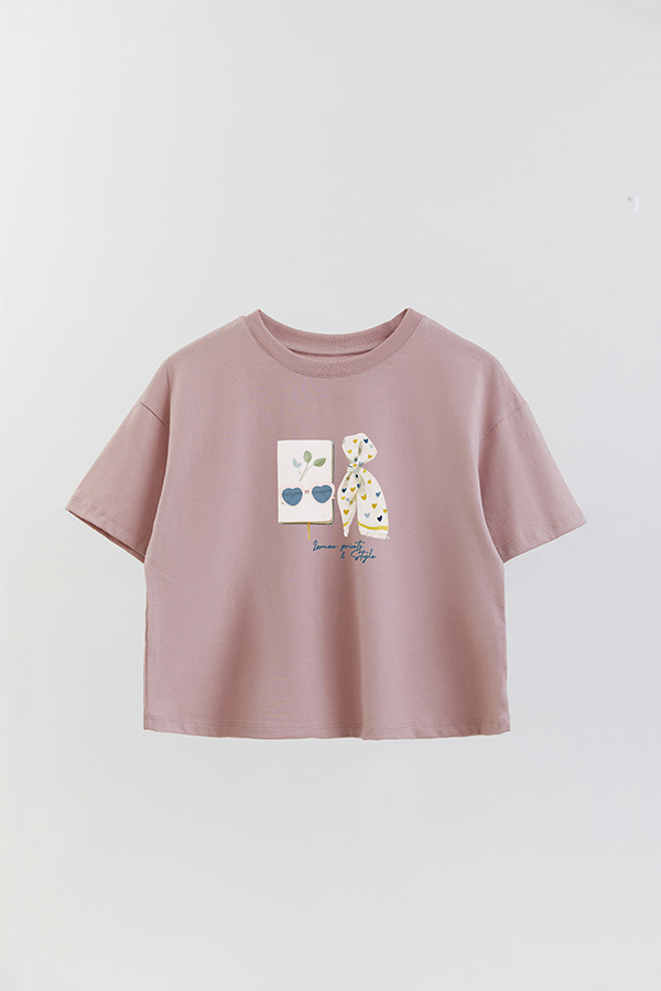 REMERA CROP ESTAMPADA COASTAL LEMON PRINTS