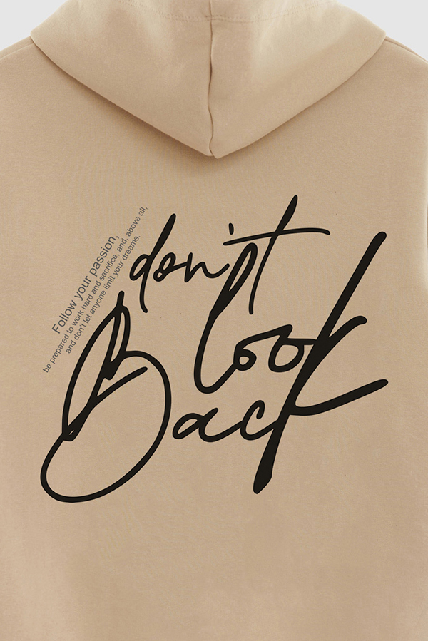 BUZO HOODIE ESTAMPADO DONT LOOK BACK 2
