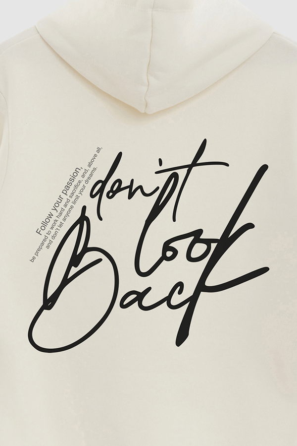 BUZO HOODIE ESTAMPADO DONT LOOK BACK 2