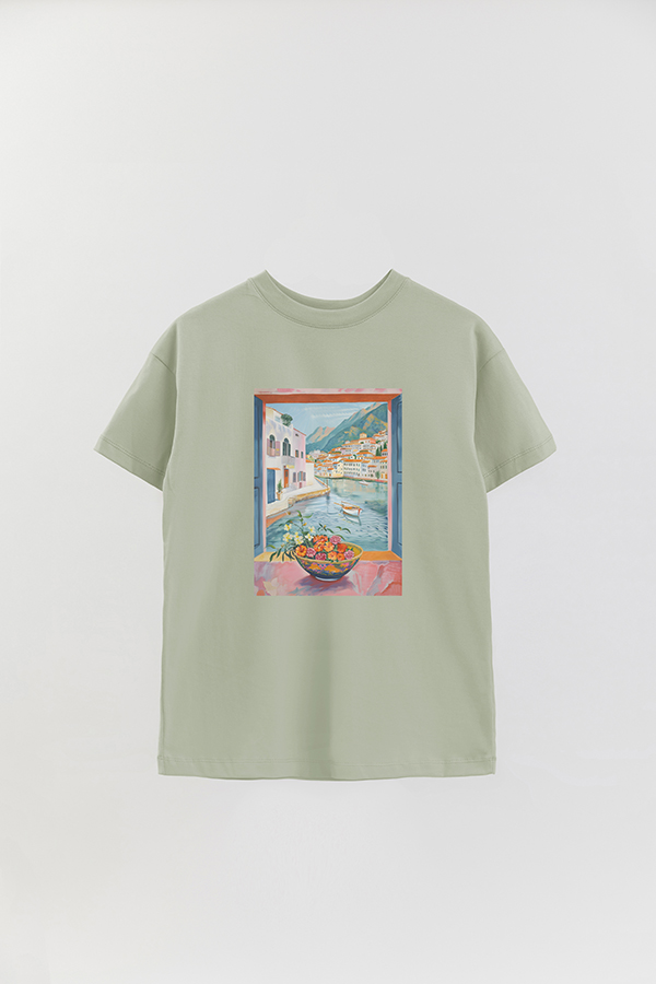 REMERA OVER ESTAMPADA ART COLLECTION VENICE