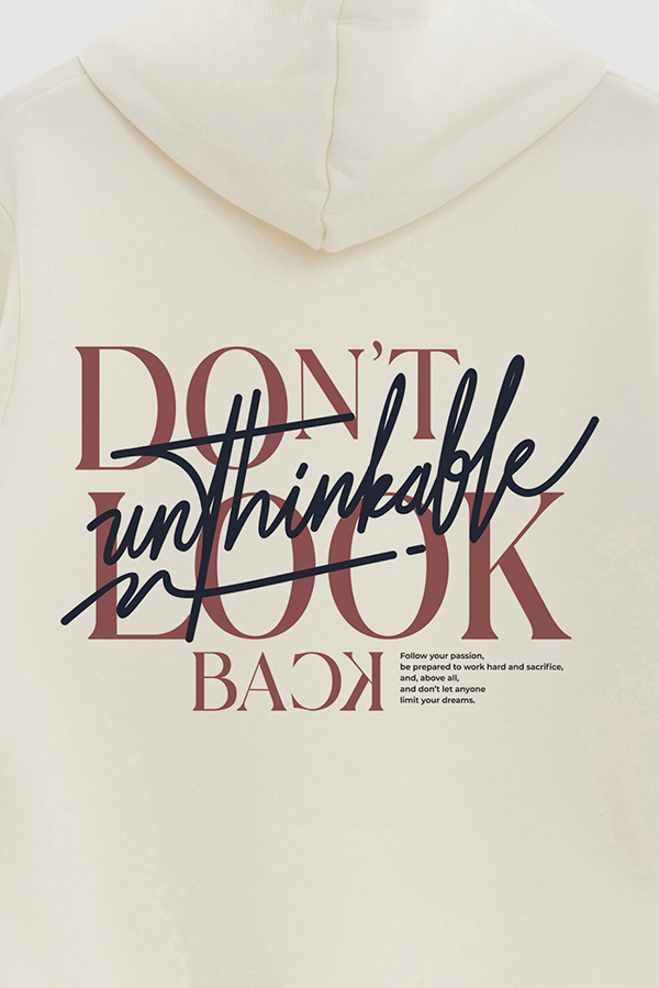 BUZO HOODIE ESTAMPADO DONT LOOK BACK