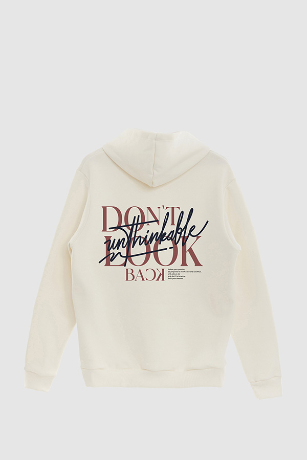 BUZO HOODIE ESTAMPADO DONT LOOK BACK