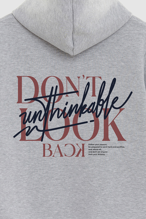 BUZO HOODIE ESTAMPADO DONT LOOK BACK