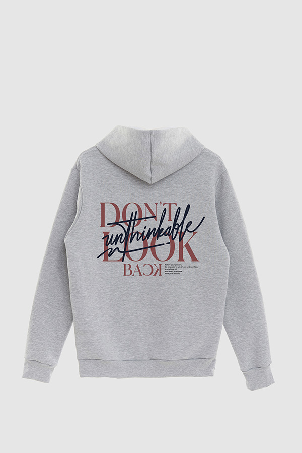 BUZO HOODIE ESTAMPADO DONT LOOK BACK