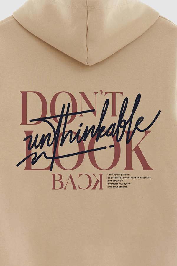 BUZO HOODIE ESTAMPADO DONT LOOK BACK