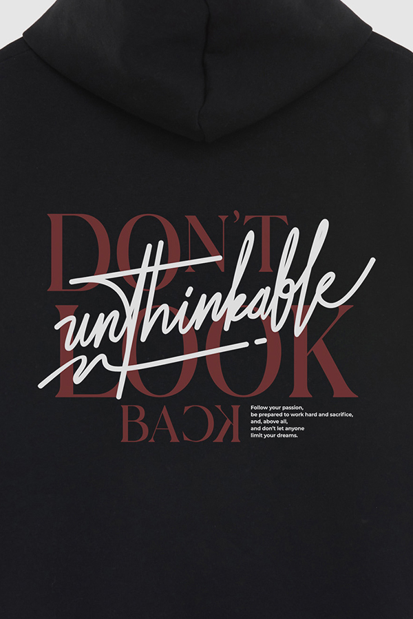 BUZO HOODIE ESTAMPADO DONT LOOK BACK