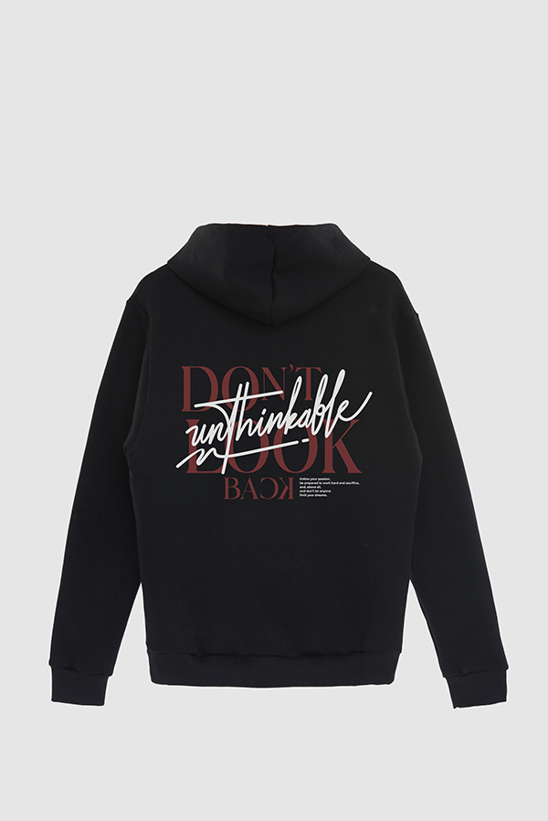 BUZO HOODIE ESTAMPADO DONT LOOK BACK