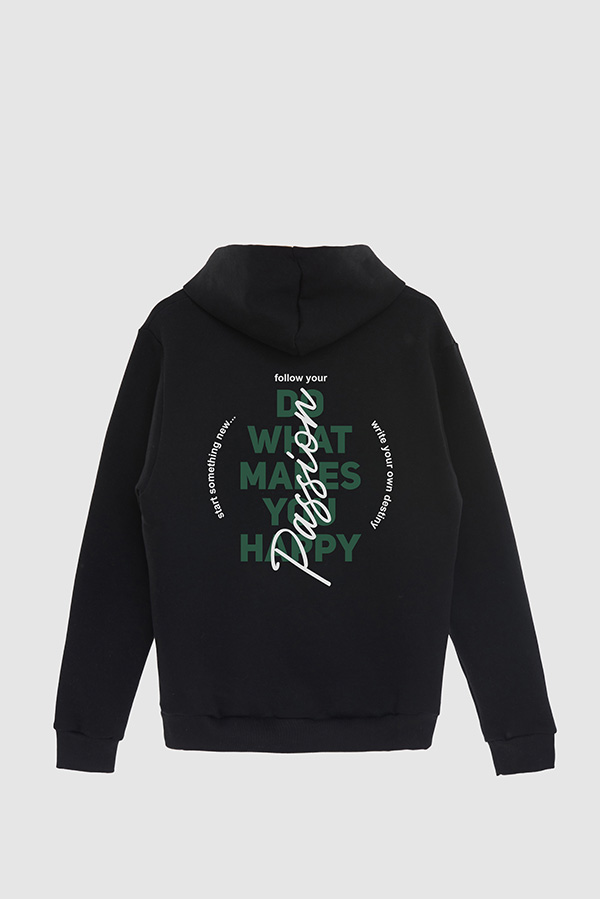 BUZO HOODIE ESTAMPADO DO WHAT MAKES YOU HAPPY