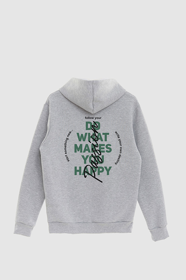 BUZO HOODIE ESTAMPADO DO WHAT MAKES YOU HAPPY
