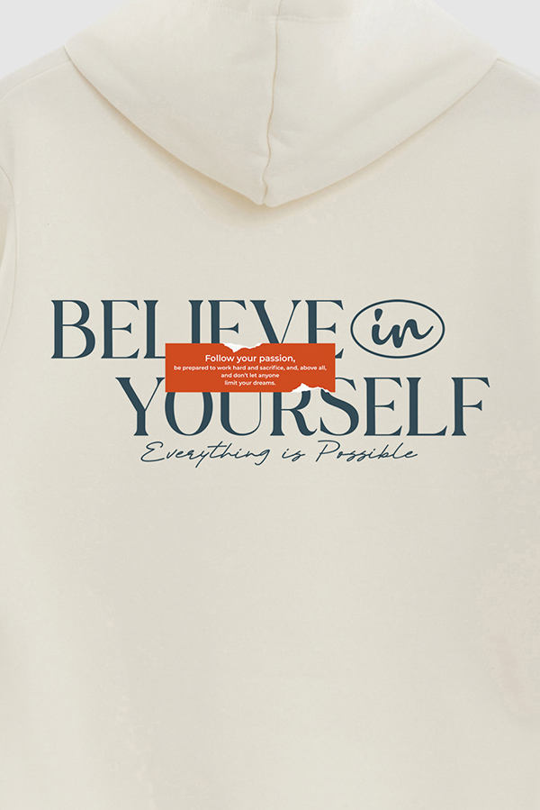 BUZO HOODIE ESTAMPADO BELIEVE IN YOURSELF