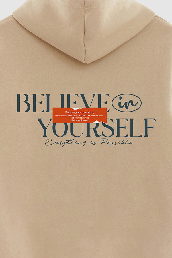 BUZO HOODIE ESTAMPADO BELIEVE IN YOURSELF