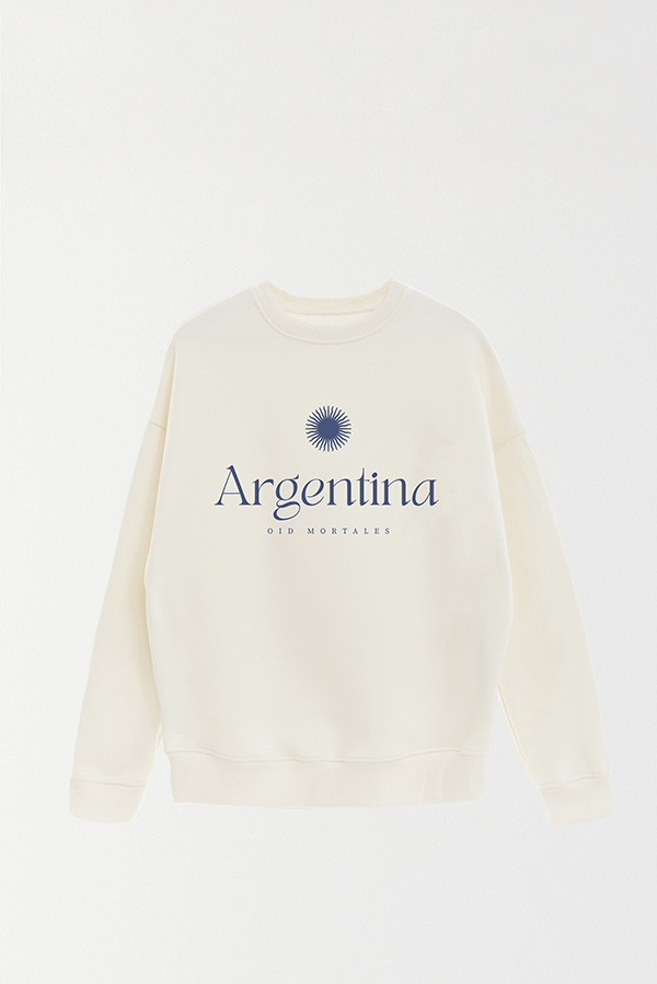 BUZO CREWNECK ESTAMPADO ARG OID MORTALES