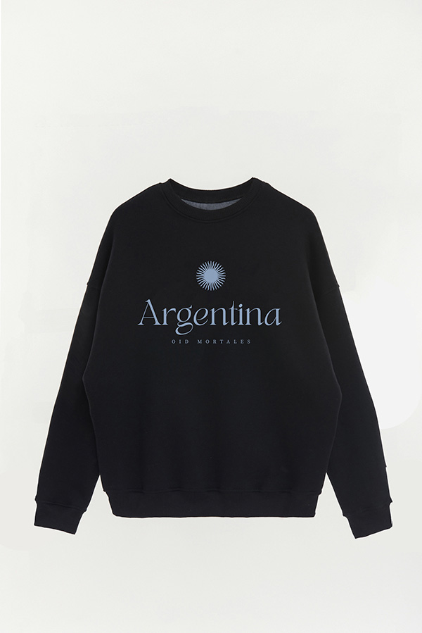 BUZO CREWNECK ESTAMPADO ARG OID MORTALES