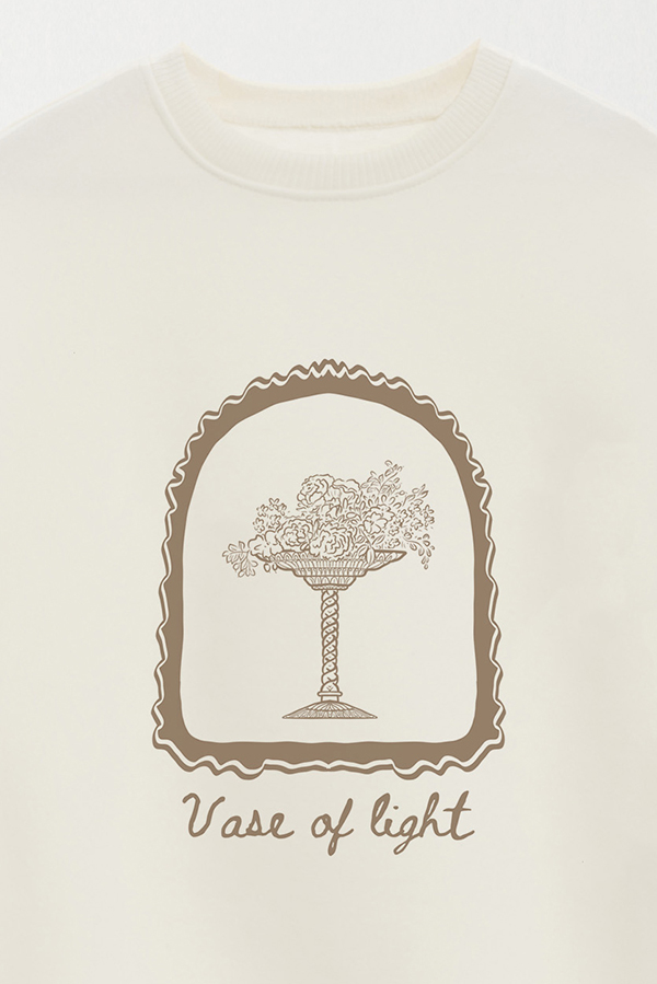 BUZO CREWNECK ESTAMPADO SKETCH VASE