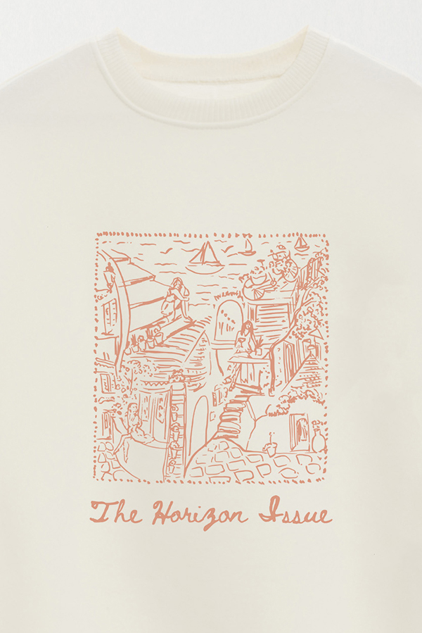 BUZO CREWNECK ESTAMPADO SKETCH THE HORIZON