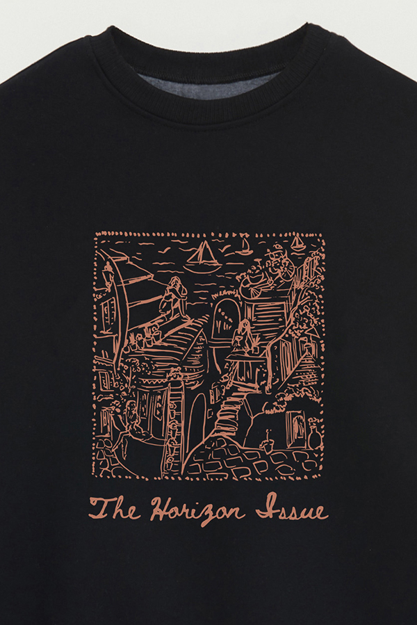 BUZO CREWNECK ESTAMPADO SKETCH THE HORIZON