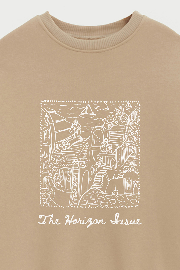 BUZO CREWNECK ESTAMPADO SKETCH THE HORIZON