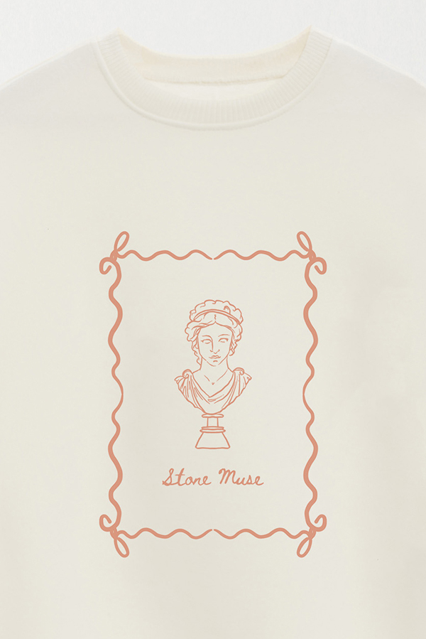 BUZO CREWNECK ESTAMPADO SKETCH STONE MUSE