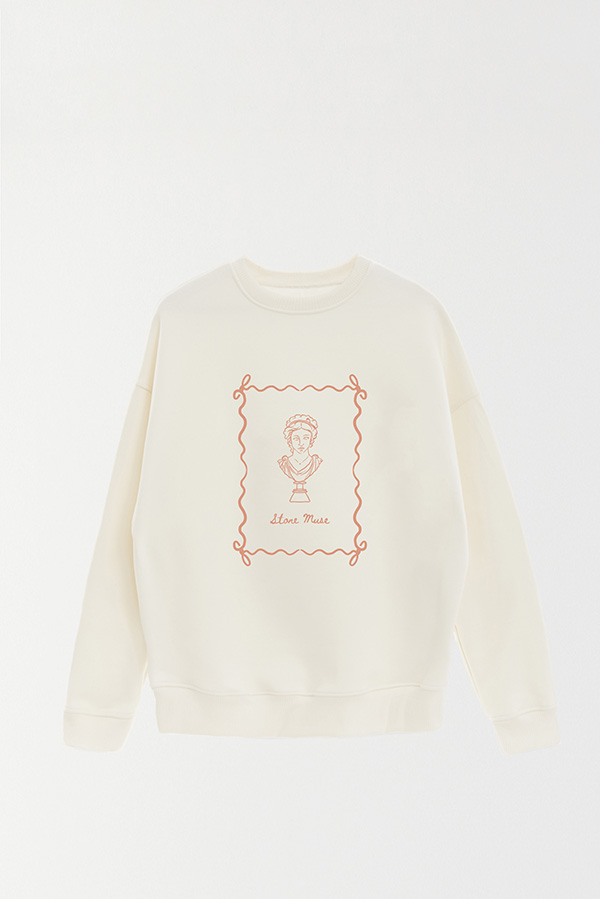BUZO CREWNECK ESTAMPADO SKETCH STONE MUSE