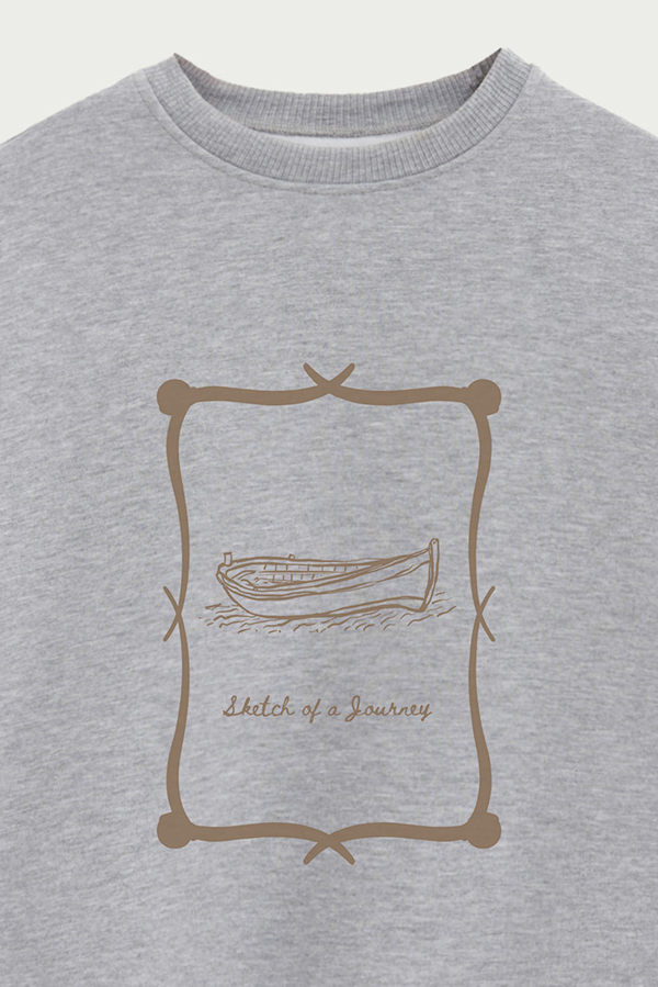 BUZO CREWNECK ESTAMPADO SKETCH OF A JOURNEY