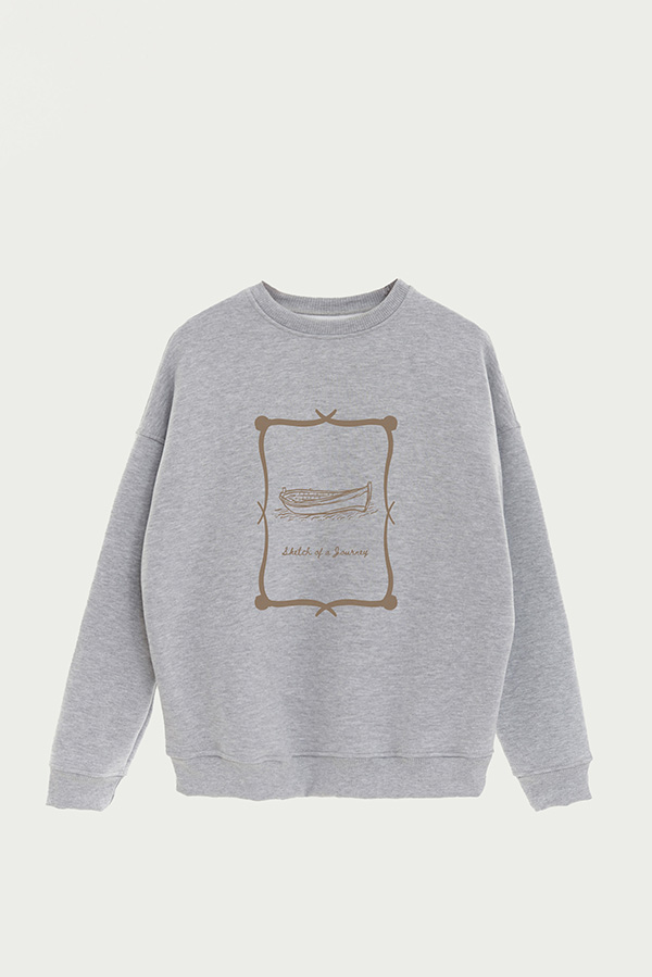 BUZO CREWNECK ESTAMPADO SKETCH OF A JOURNEY
