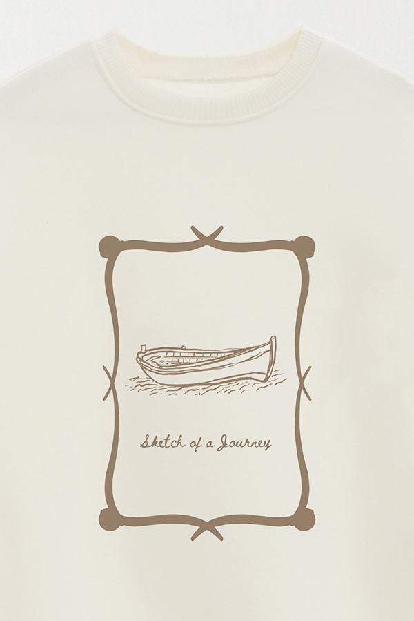 BUZO CREWNECK ESTAMPADO SKETCH OF A JOURNEY