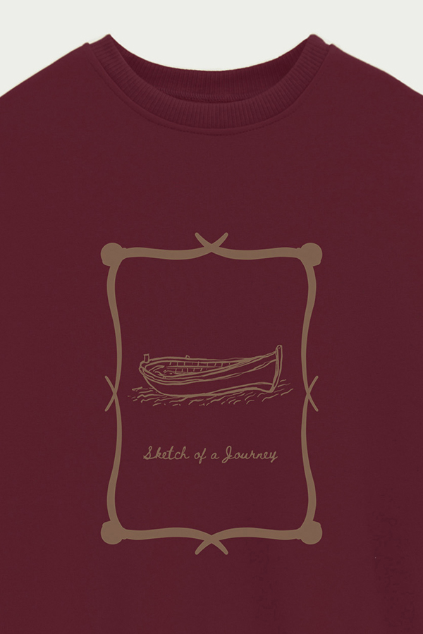 BUZO CREWNECK ESTAMPADO SKETCH OF A JOURNEY