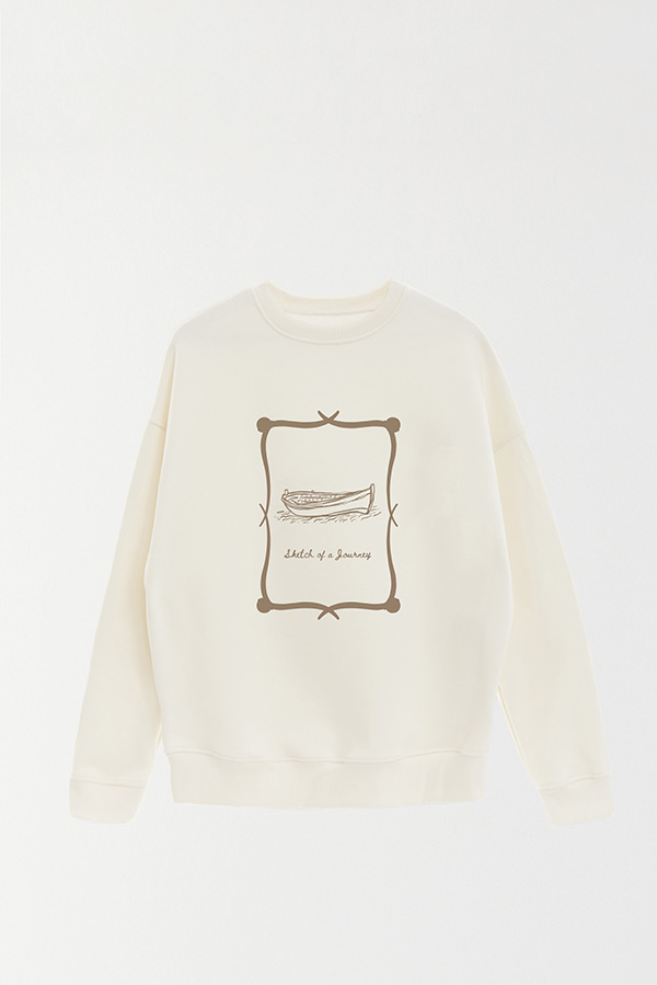 BUZO CREWNECK ESTAMPADO SKETCH OF A JOURNEY
