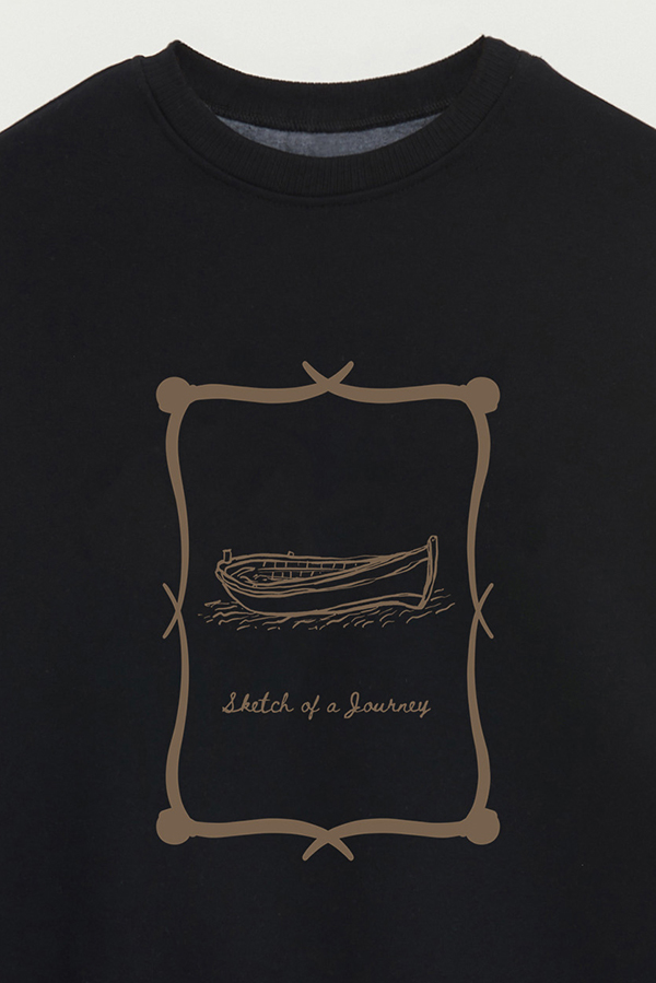 BUZO CREWNECK ESTAMPADO SKETCH OF A JOURNEY