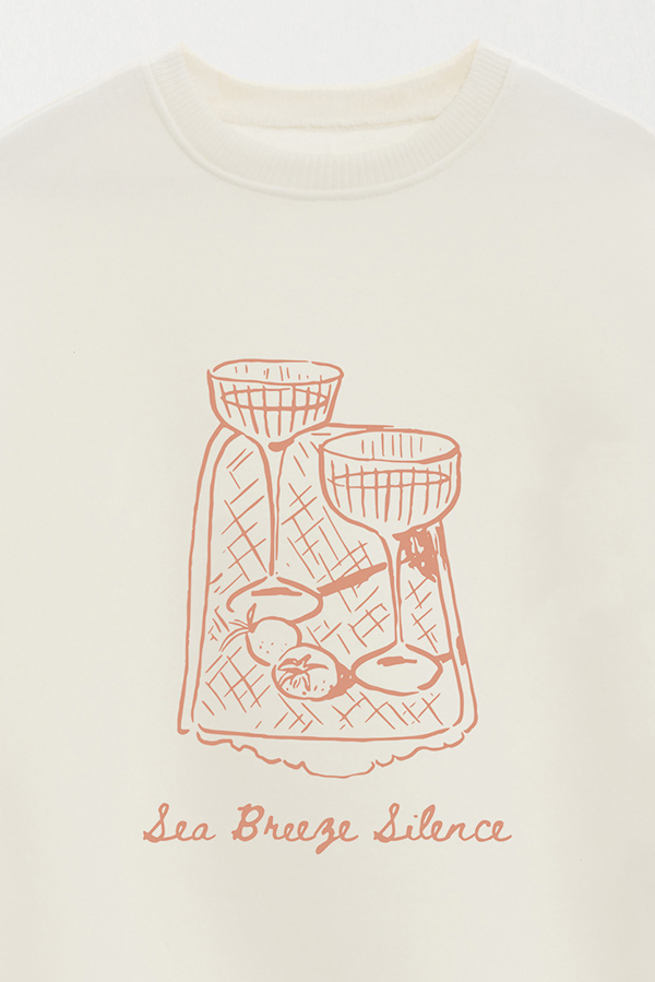 BUZO CREWNECK ESTAMPADO SKETCH SEA BREEZE