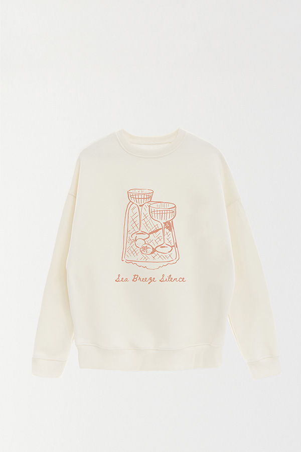 BUZO CREWNECK ESTAMPADO SKETCH SEA BREEZE