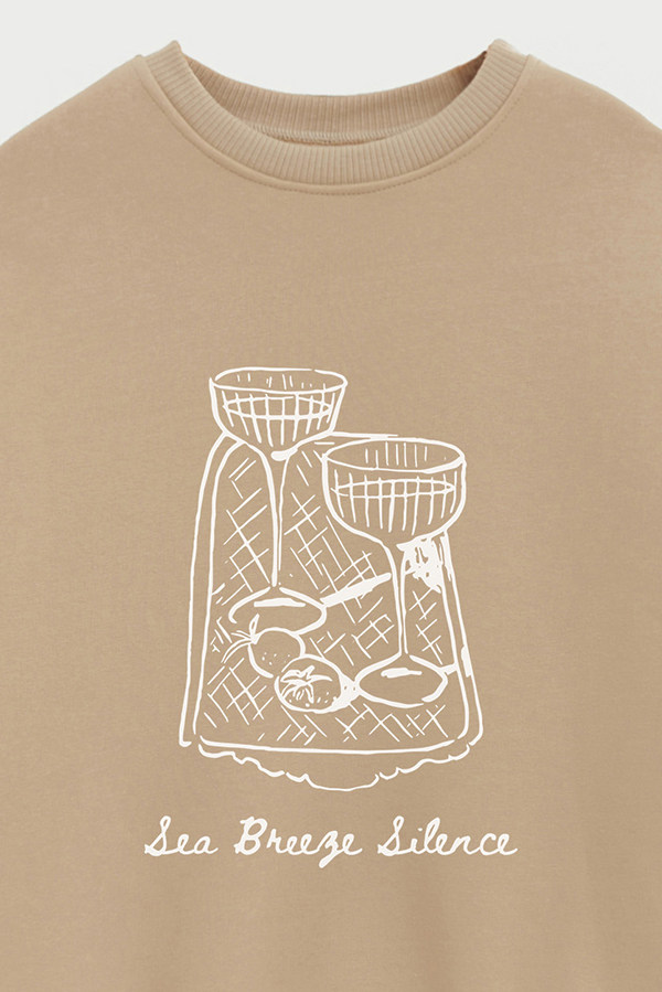 BUZO CREWNECK ESTAMPADO SKETCH SEA BREEZE