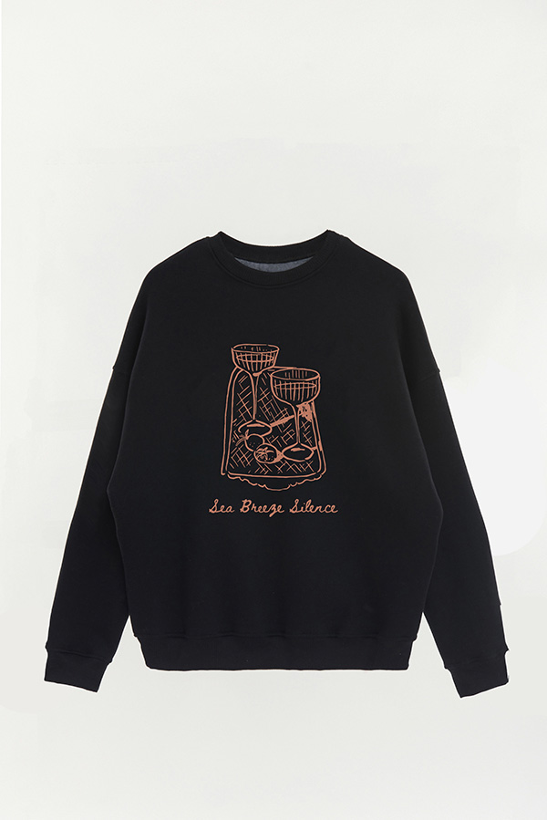 BUZO CREWNECK ESTAMPADO SKETCH SEA BREEZE