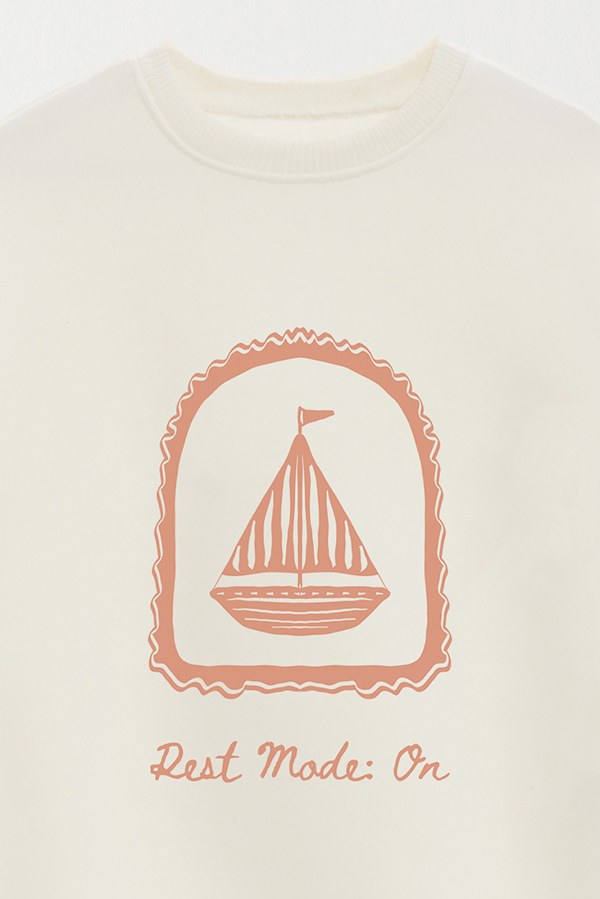 BUZO CREWNECK ESTAMPADO SKETCH REST MODE