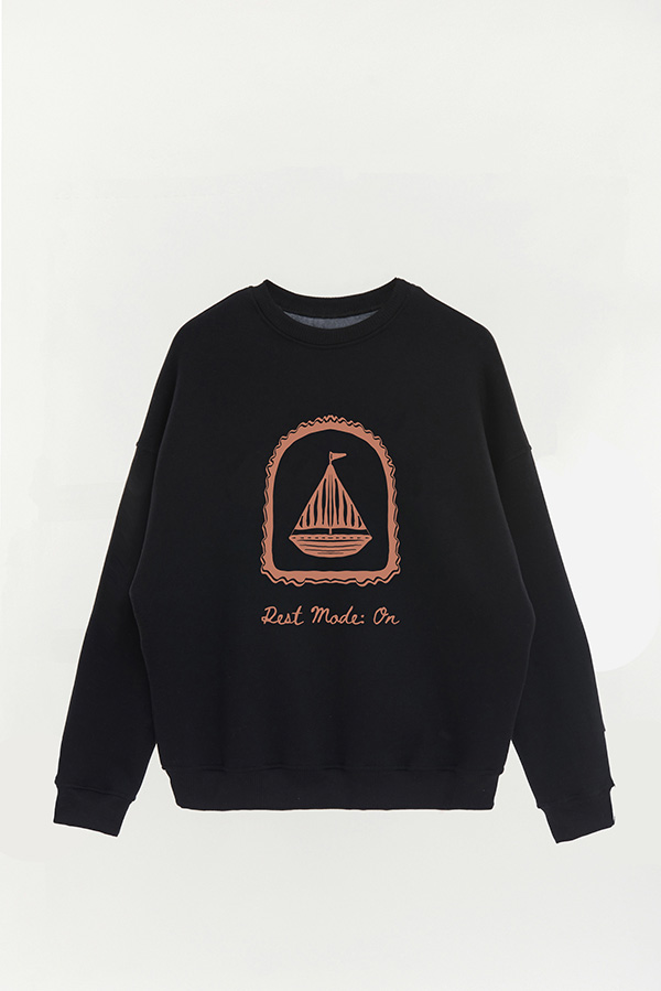BUZO CREWNECK ESTAMPADO SKETCH REST MODE