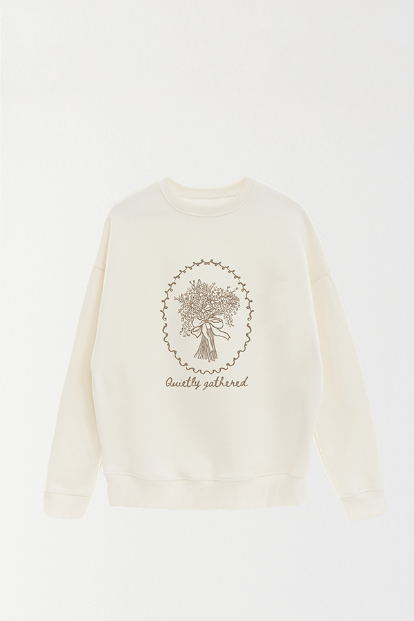 BUZO CREWNECK ESTAMPADO SKETCH QUIETLY