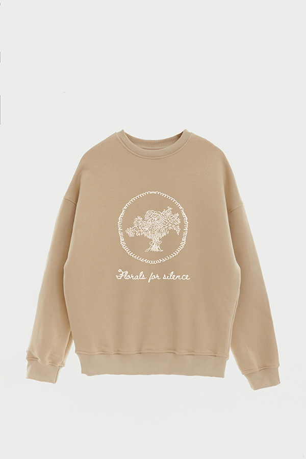 BUZO CREWNECK ESTAMPADO SKETCH FLORALS